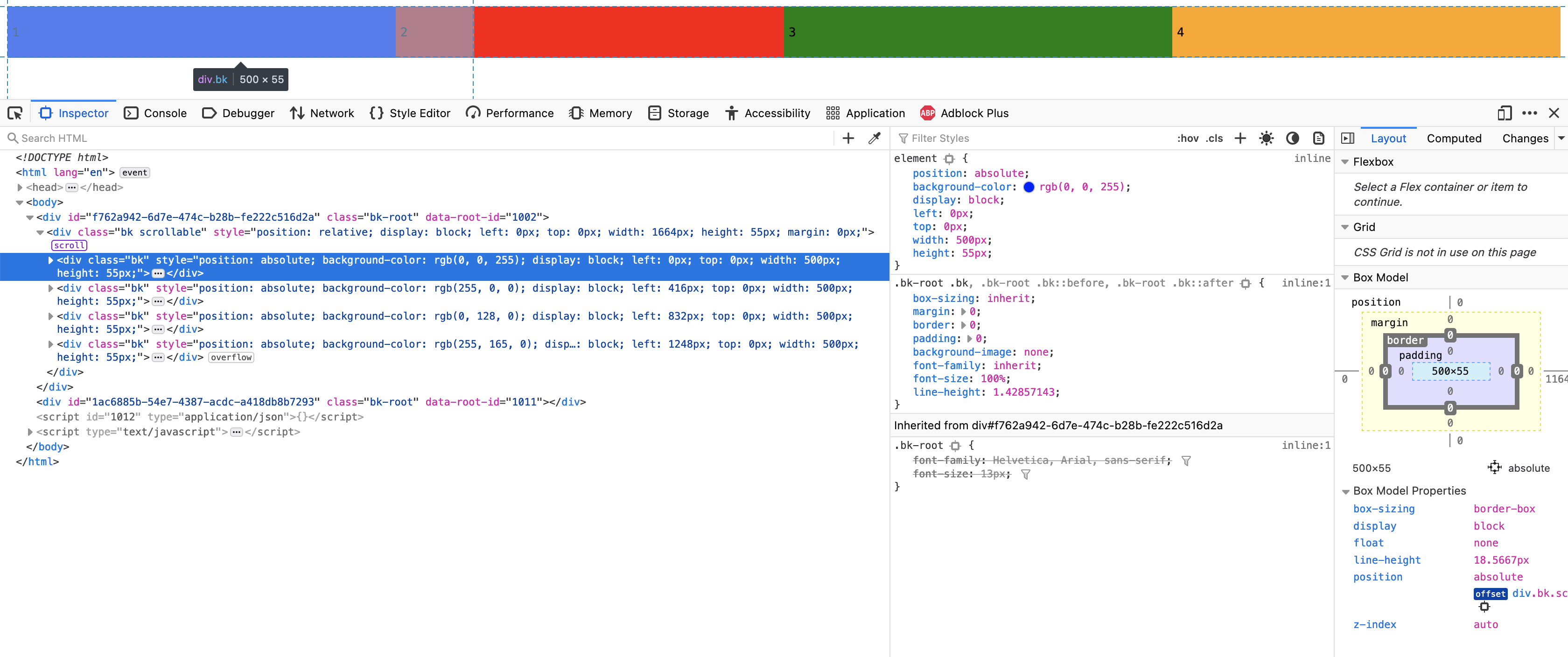 Horizontal scroll bar improperly positioning components · Issue #2403 ...