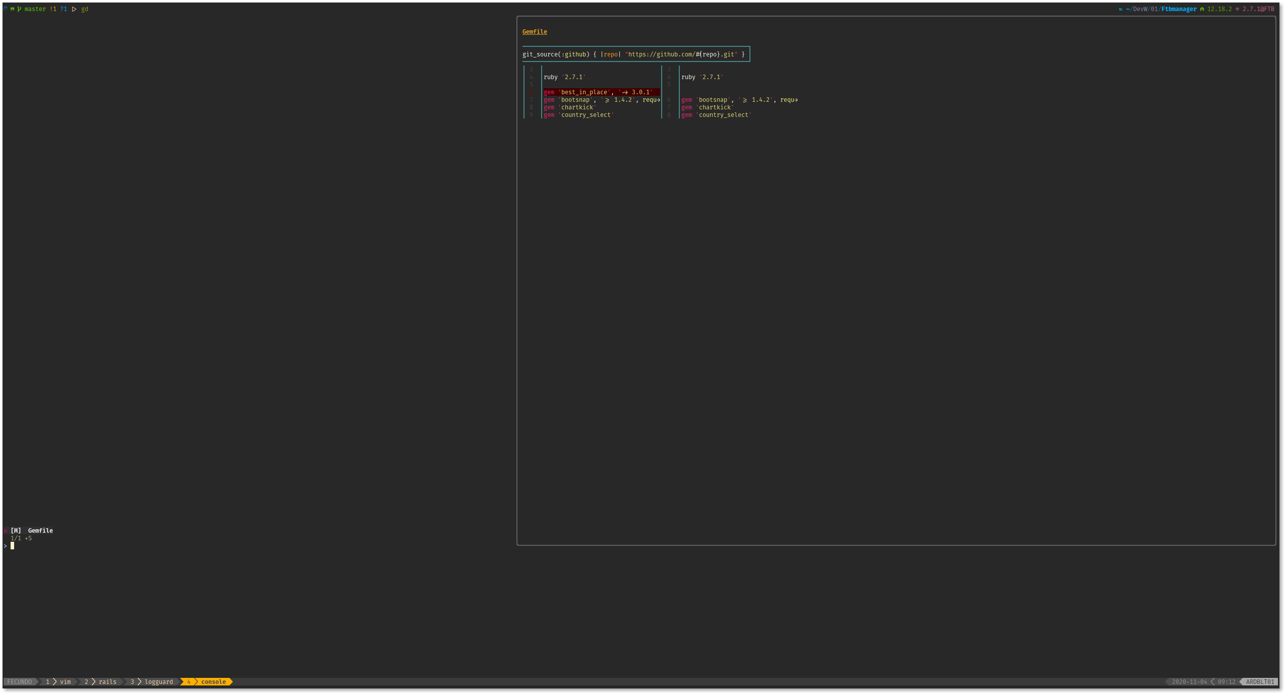 Delta sidebyside not displayed correctly on fzf preview window