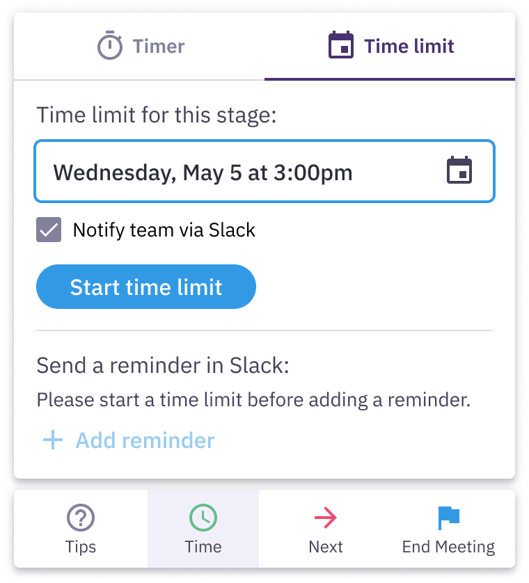 Meeting phase reminders: New Time popup · Issue #5216 · ParabolInc ...
