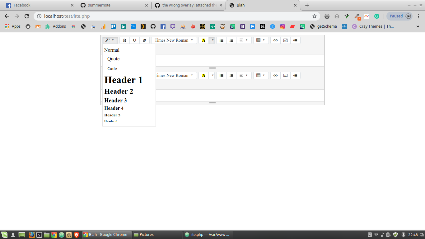 the wrong overlay [attached the screenshot] · Issue #3414 · summernote ...