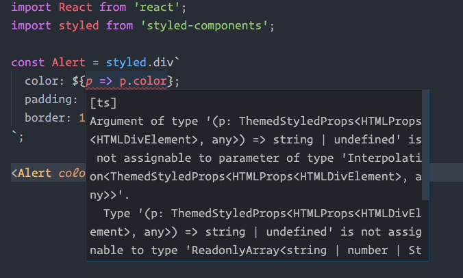 [TypeScript] styled argument do not accept string for tagnames · Issue ...