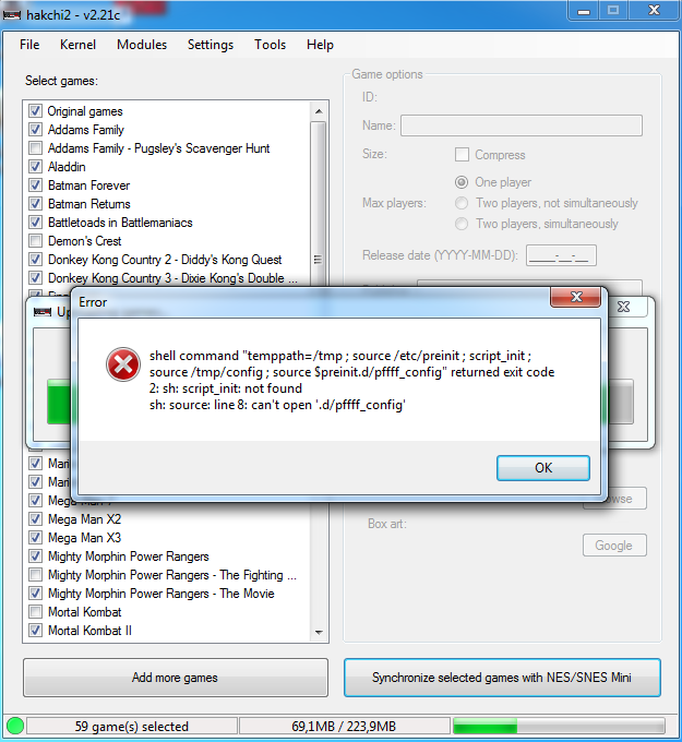 Syncing error with 2.21c · Issue #788 · ClusterM/hakchi2 · GitHub