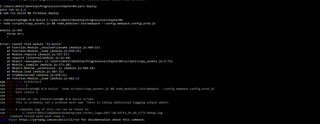 Firebase yarn deploy Issue for windows.. please help · Issue #4712 ...