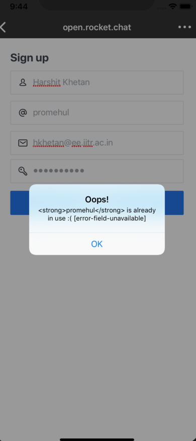 [BUG] Alert message on error should be filtered out to be understood by ...