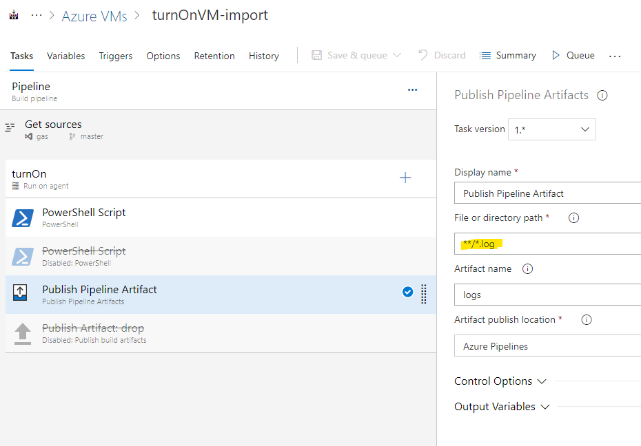 Pipeline parameters. Pipeline parameters