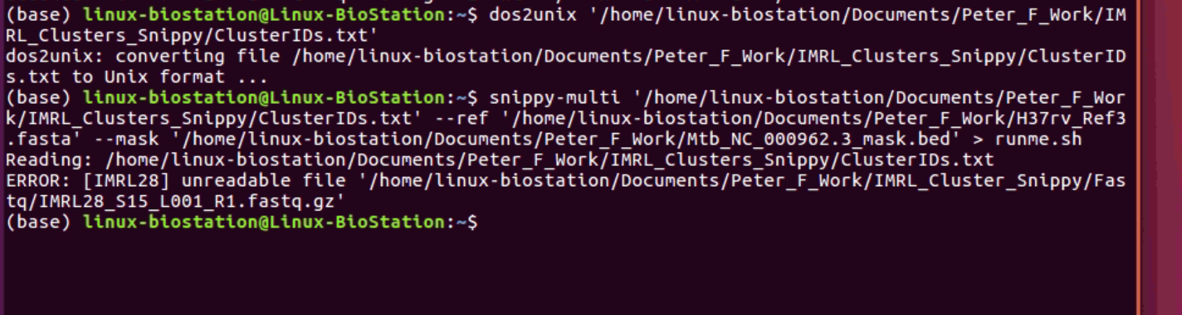 Looping a script · Issue #325 · tseemann/snippy · GitHub