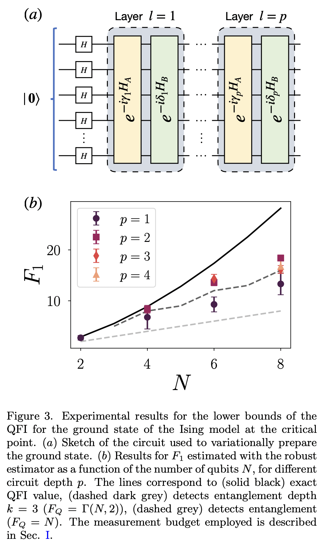 Estimation of the Quantum Fisher Information on a quantum processor ...