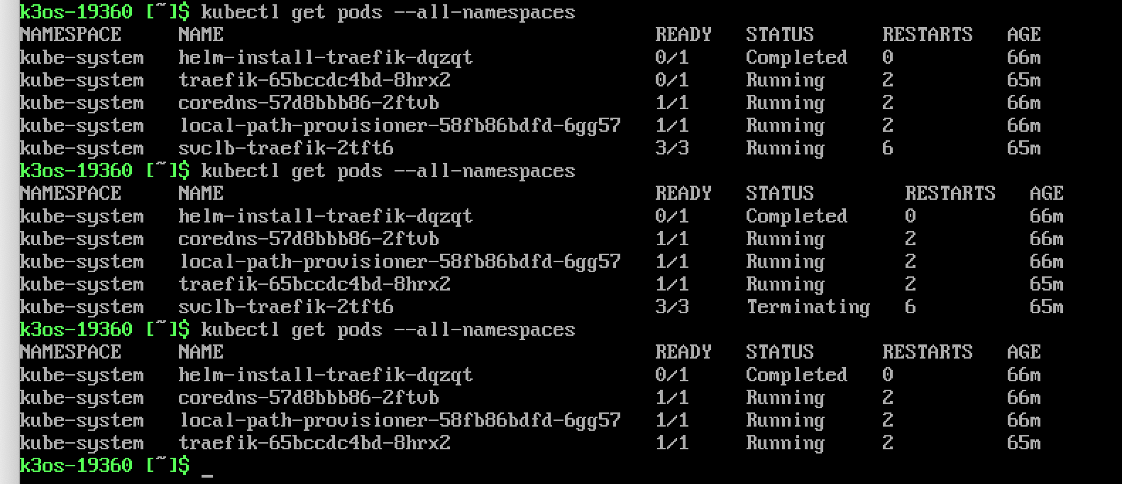after adding no-deploy servicelb