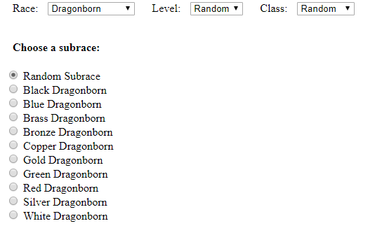 GitHub - VinCramer/5thEditionCharacterGenerator: A web application for ...