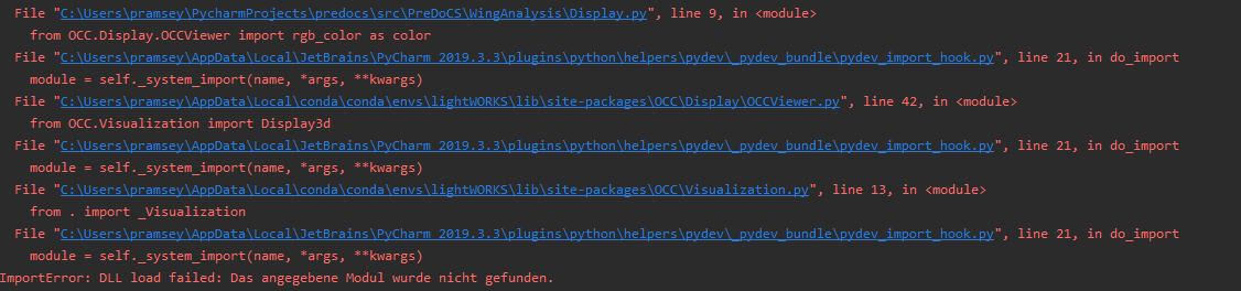 DLL Load Error on Windows · Issue #790 · tpaviot/pythonocc-core · GitHub