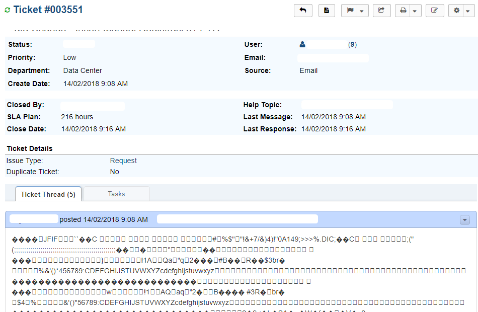 Square ???? @@@ weird Char When Ticket Created From Replying Email ...
