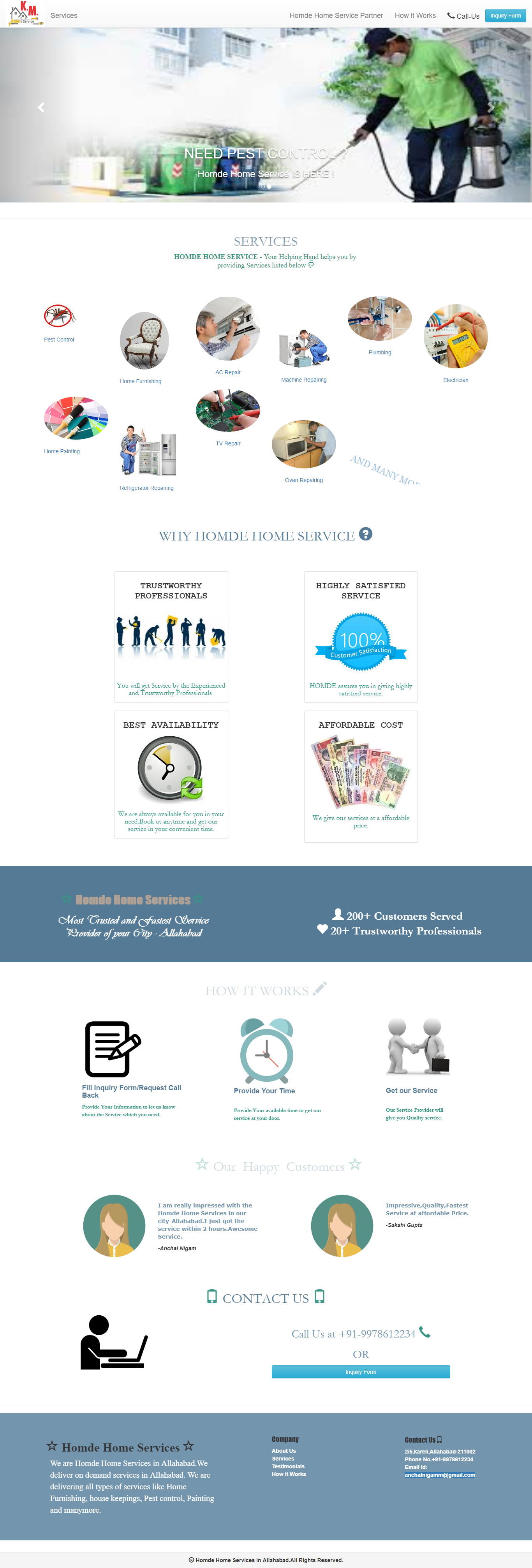 GitHub AnchalNigam/HomeService Website for Home Service provider