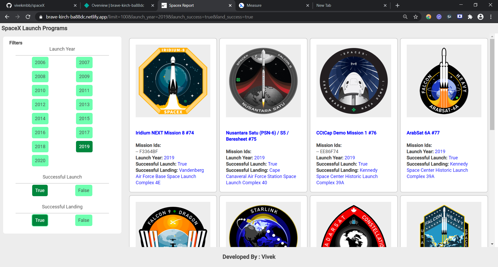 GitHub - vivekmbb/spaceX