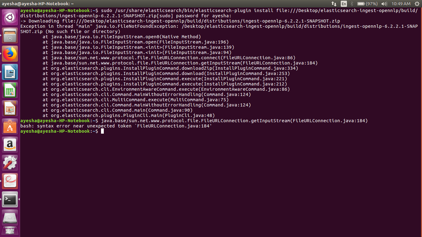 Java IO Exception while Installing · Issue 24 · spinscale
