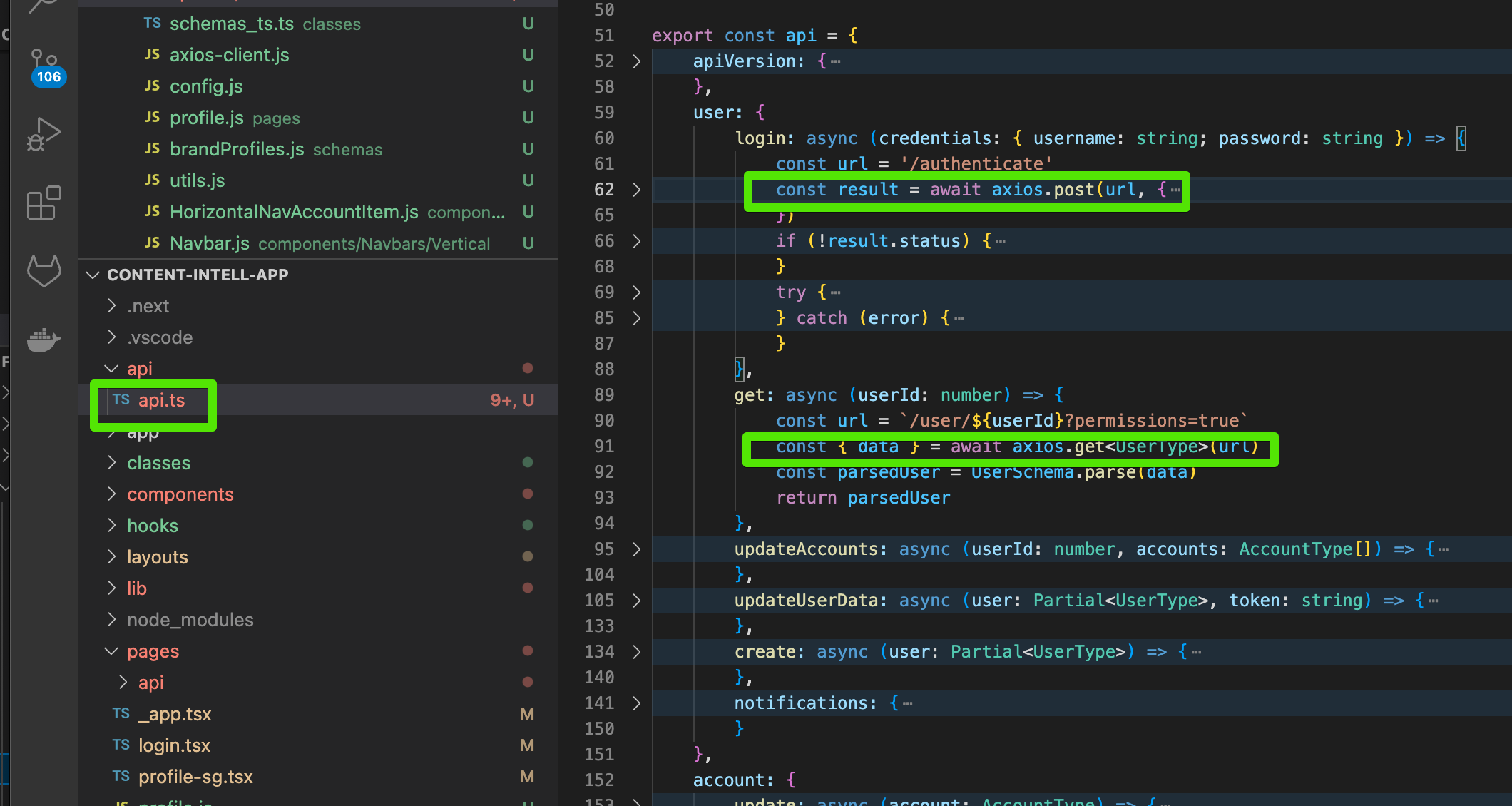 Does anyone have an example of how to set auth headers in middleware