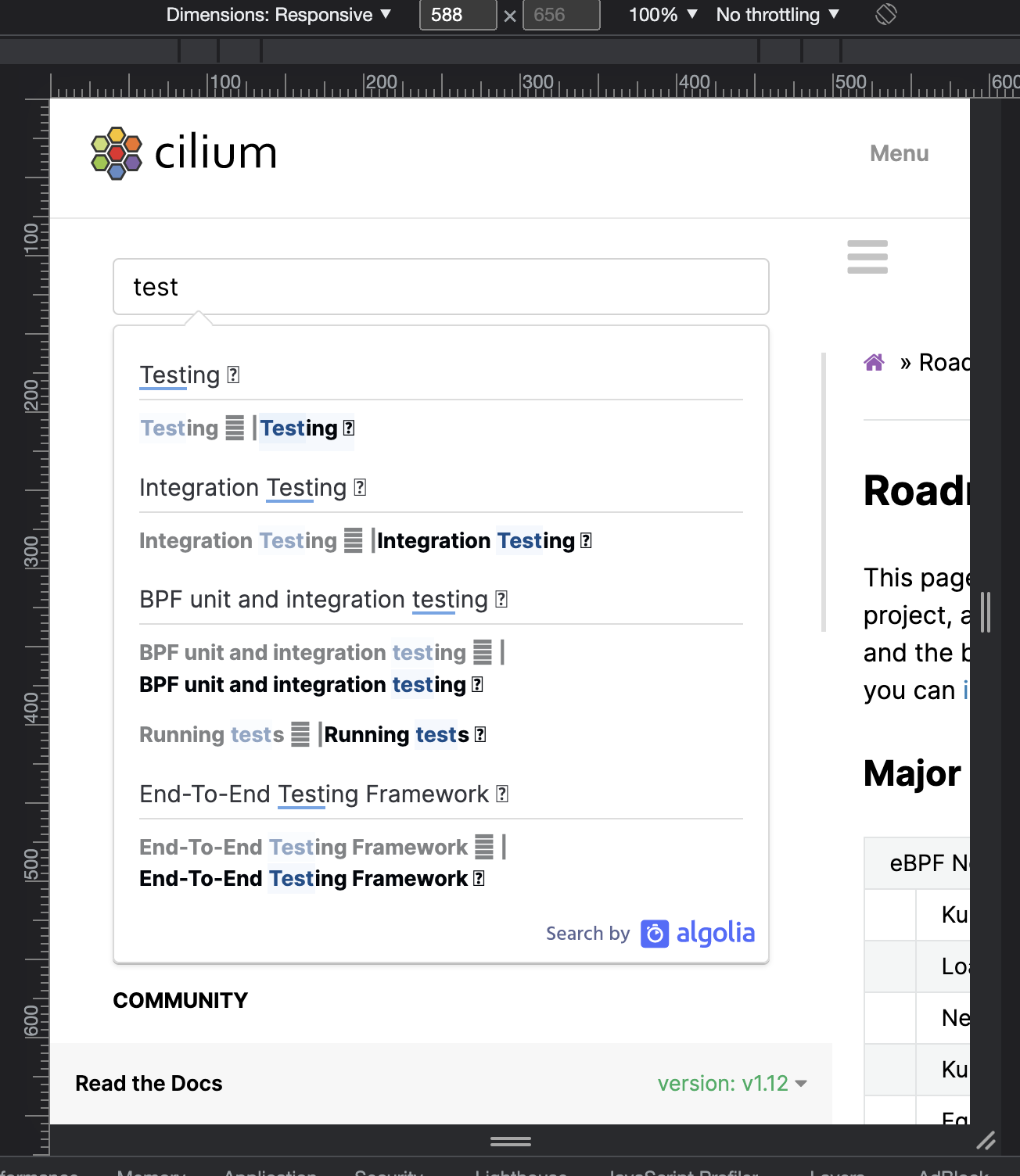 docs: search doesn't work in mobile · Issue #21938 · cilium/cilium · GitHub