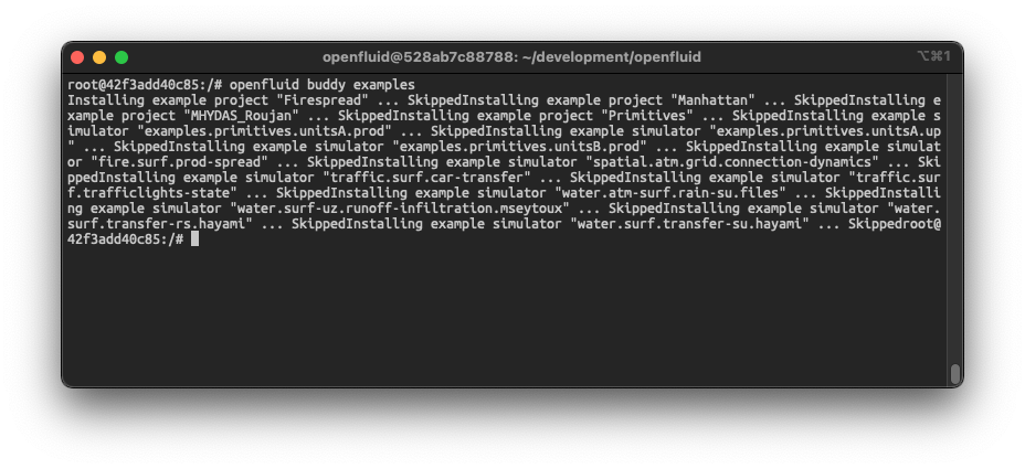 Fix display layout when installing examples using command line buddy ...