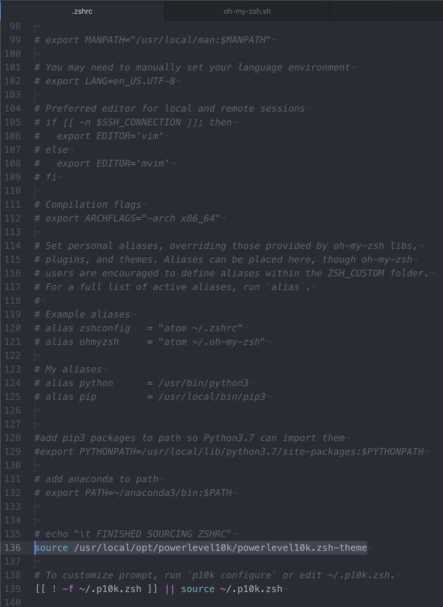 powerlevel10k.zshtheme installed in wrong palce? · Issue 622 · romkatv/powerlevel10k · GitHub