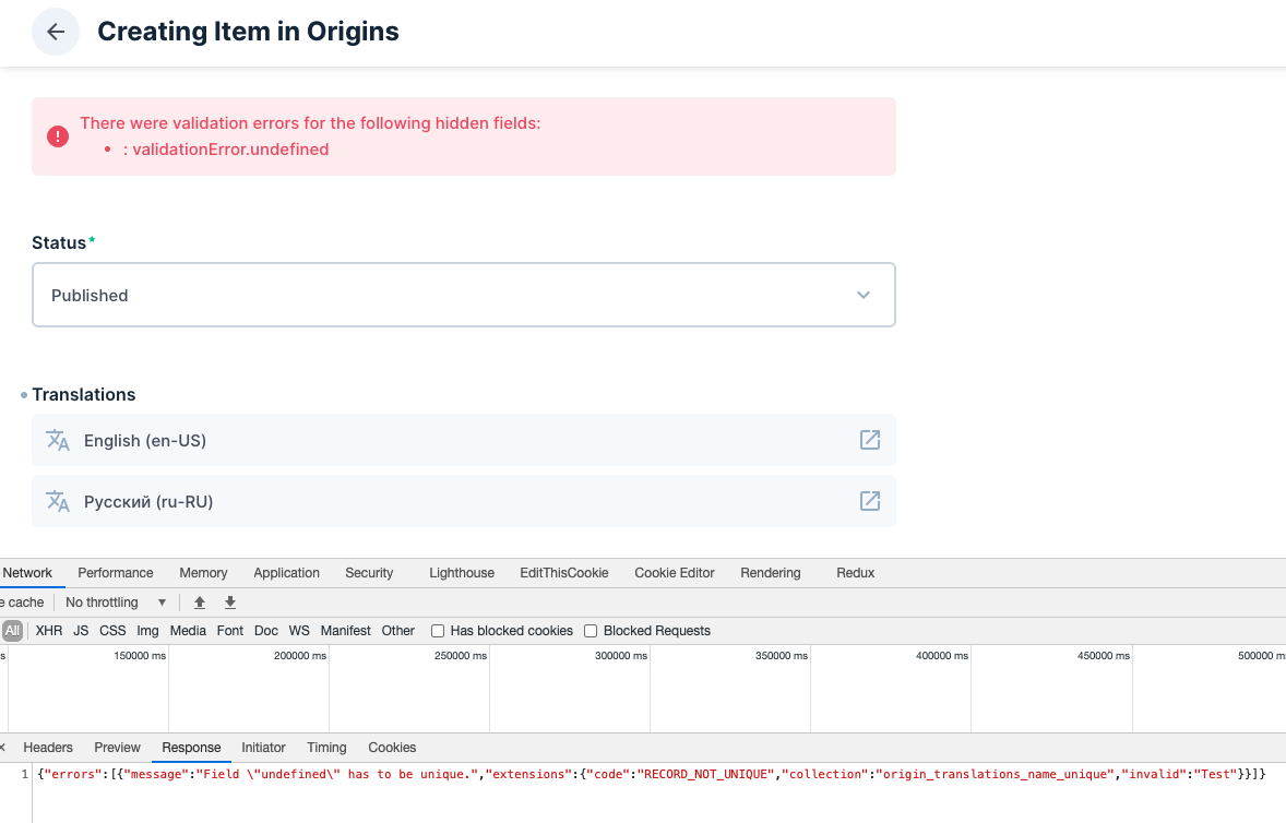 Not clear error output for RECORD_NOT_UNIQUE · Issue #5033 · directus ...