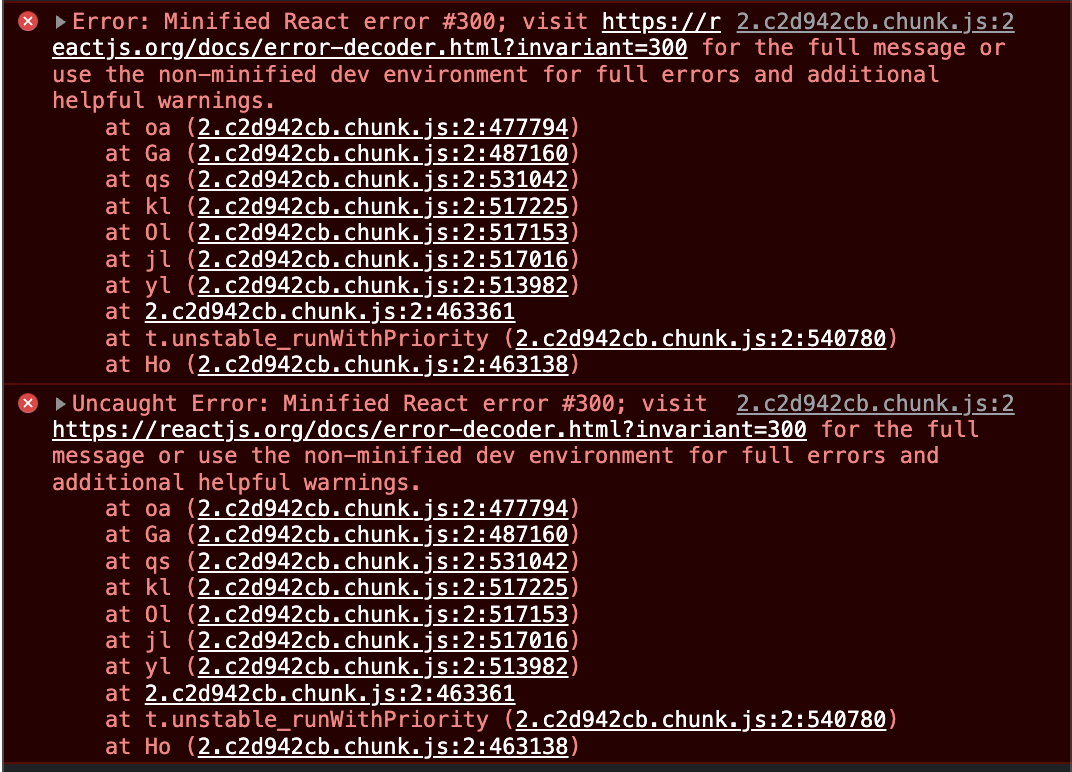Bug: white screen of death in the front end when change the type or ...