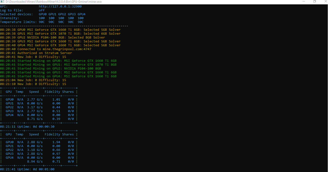 GPU Dead · Issue #840 · RainbowMiner/RainbowMiner · GitHub