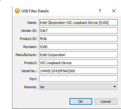 Making the USB Loopback Device for depthai/OAK, to allow the booted device to communicate in virtualbox