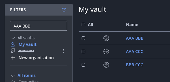 Vault search using 'OR' · Issue #2702 · bitwarden/server · GitHub