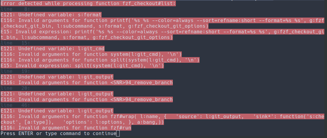 Does not work on Vim version 8.0 · Issue #17 · stsewd/fzf-checkout.vim ...