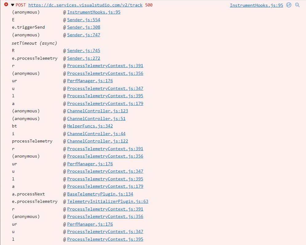 [BUG] CORS and Status Code 500 on /track requests · Issue 1853