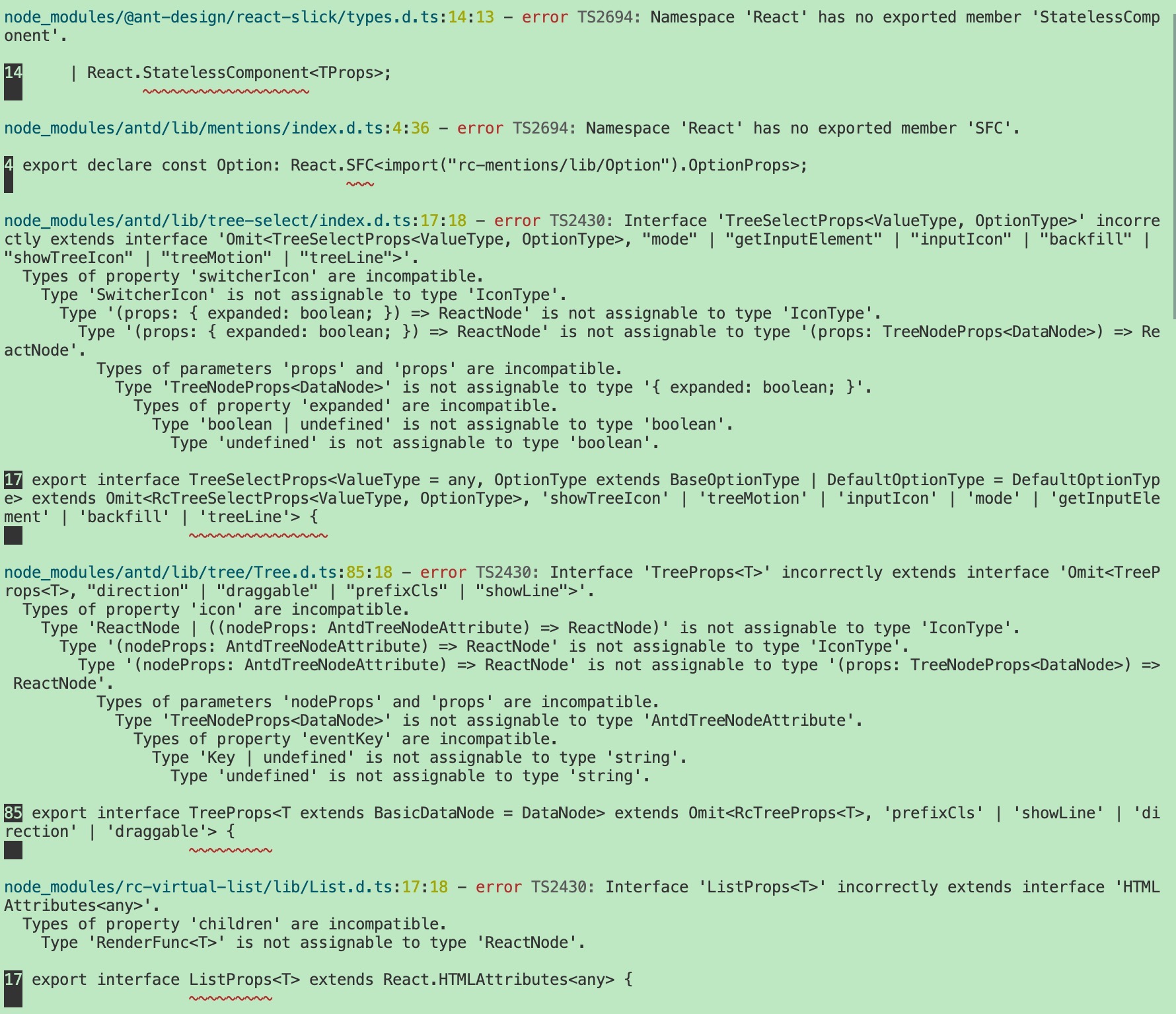 React18声明报错 · Issue #35427 · ant-design/ant-design · GitHub