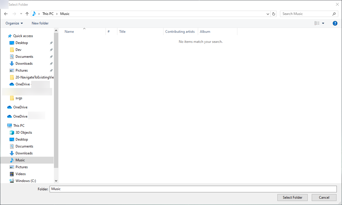 File Picker Preview - In Folder Mode