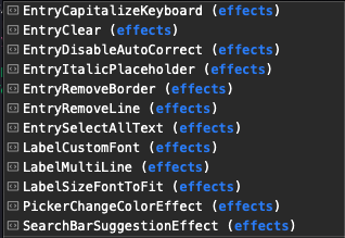 List of old effects