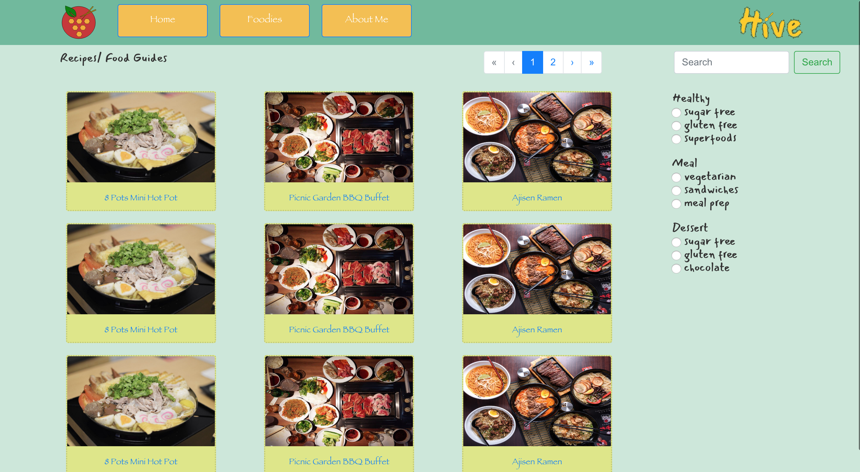 GitHub - yingz1985/Hive: Food Blog Responsive UI