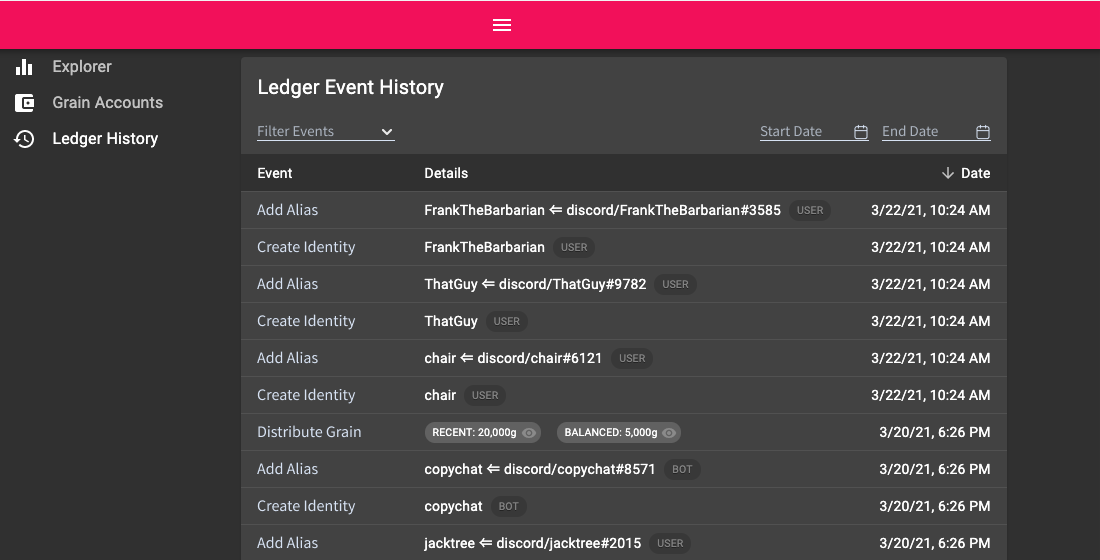Ledger - new default