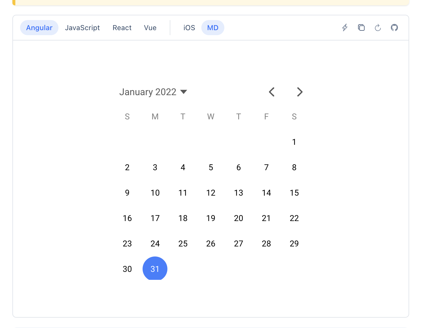 Bug: Ion-datetime selected dates gets cut off · Issue #26317 · ionic ...