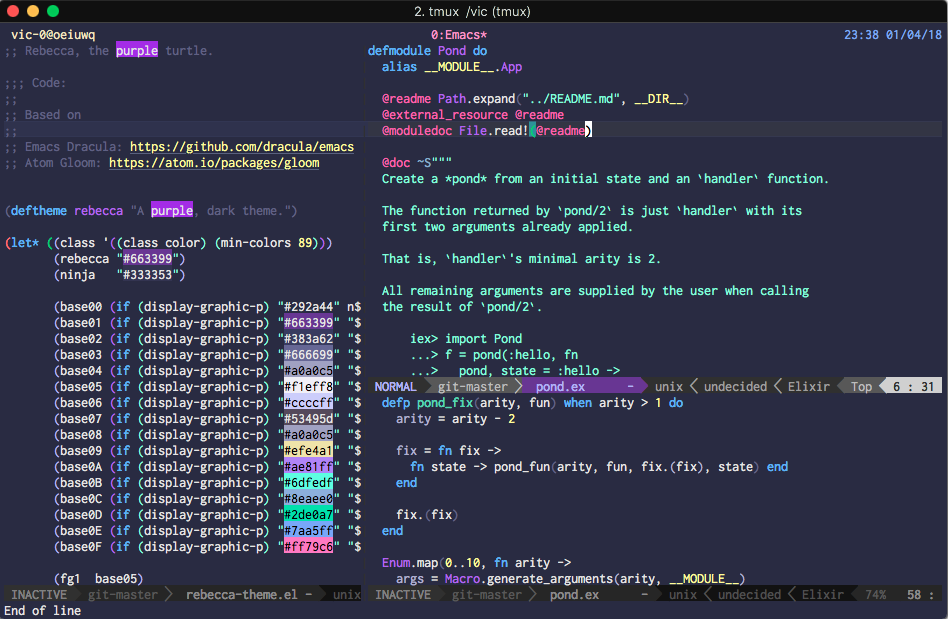 Tmux шпаргалка. EMACS Themes. Tmux Themes. EMACS Classic Theme. Номера цветов tmux.