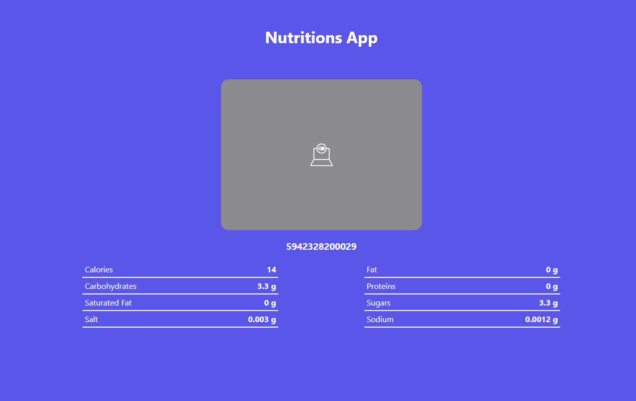 GitHub Svetloslav15/nutritionsfrombarcodeapp  application that