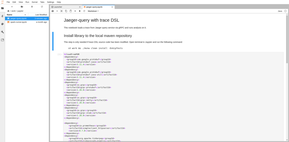 Jupyter notebook for loading data from jaeger-query.