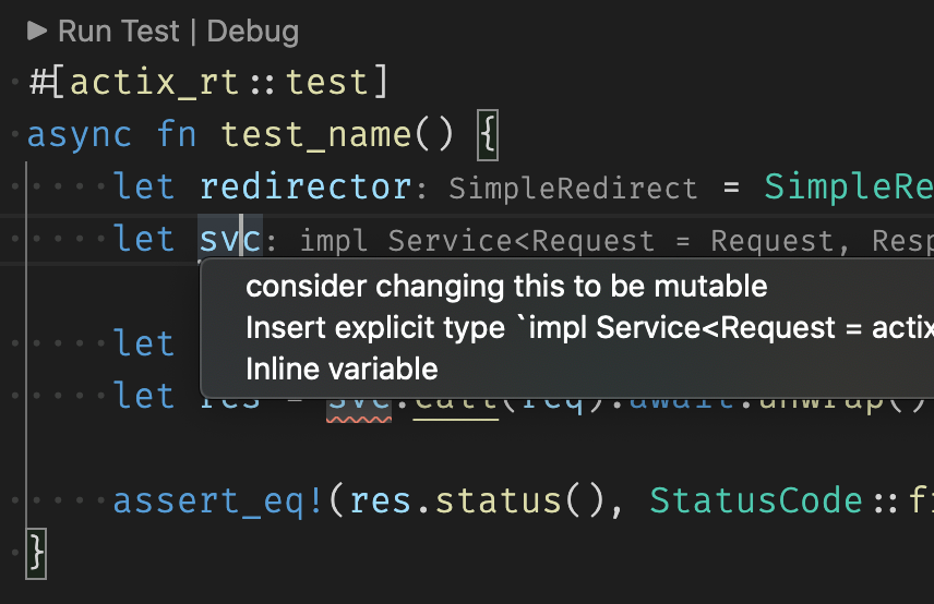 fix mutability code action no longer available at error site · Issue ...