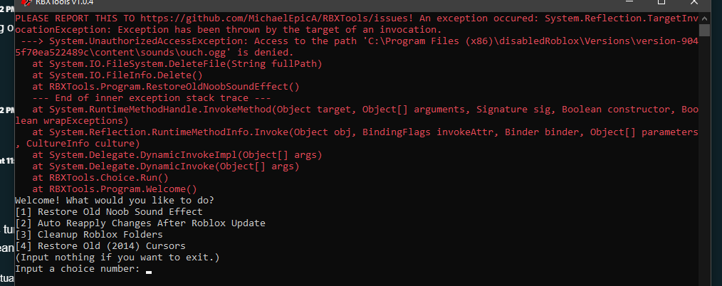 RBXTools Admin Bug · Issue #6 · MichaelEpicA/RBXTools · GitHub