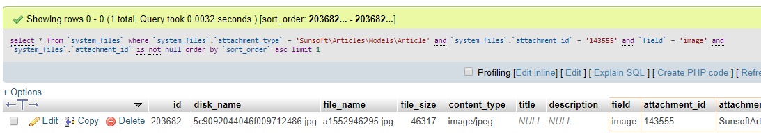 File model query is very slow with large data issue 4188 