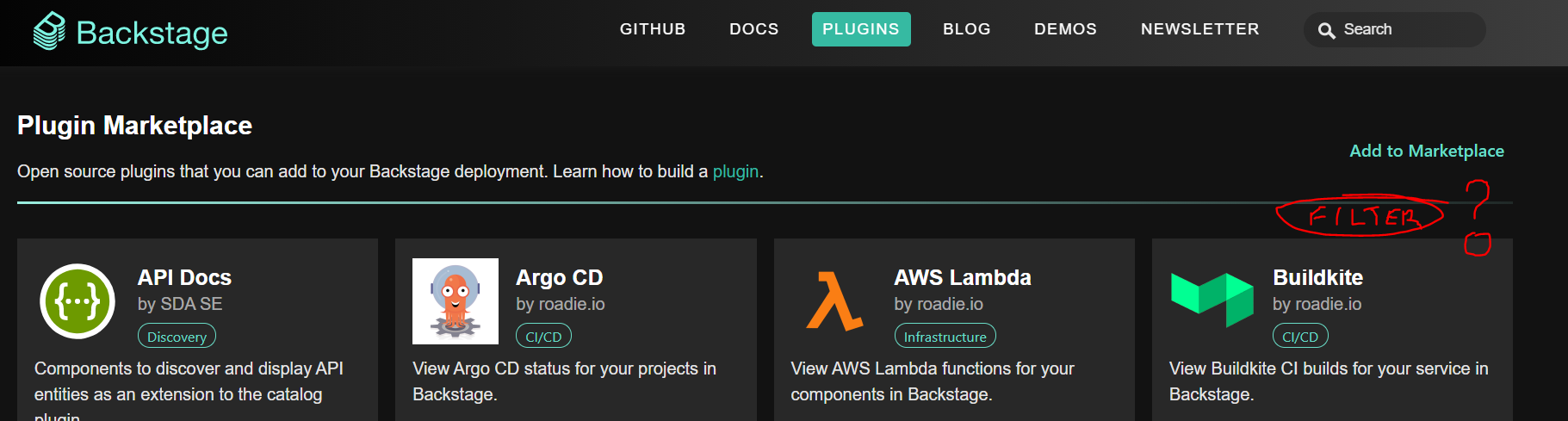 microsite feat: Add category/tag filter to plugin marketplace · Issue ...