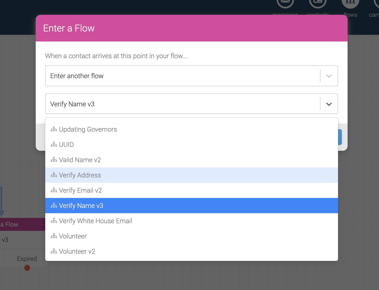 Some flows are not selectable as an option for "Enter a Flow" · Issue ...