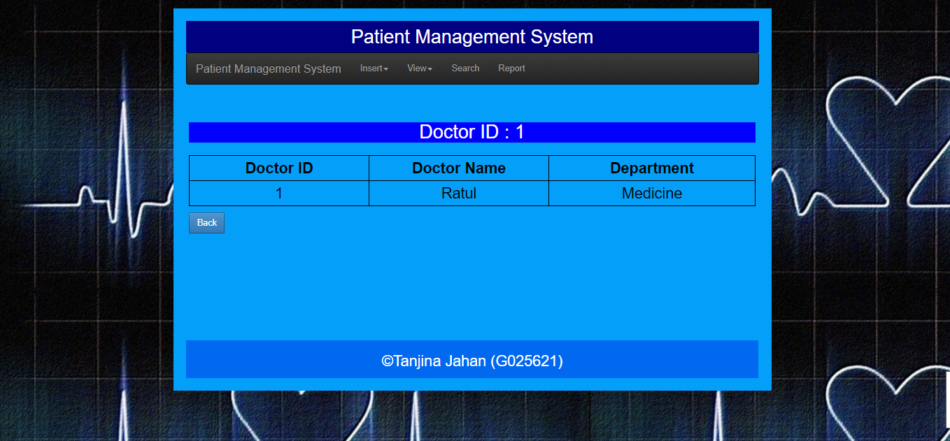 Github Tanjinajahan Patient Management System