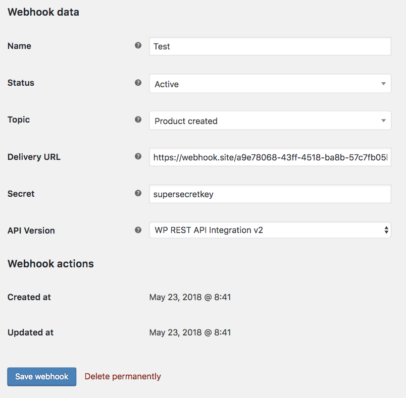 Ping One Webhooks Webhooks only ping working · Issue #20175 · woocommerce/woocommerce ...