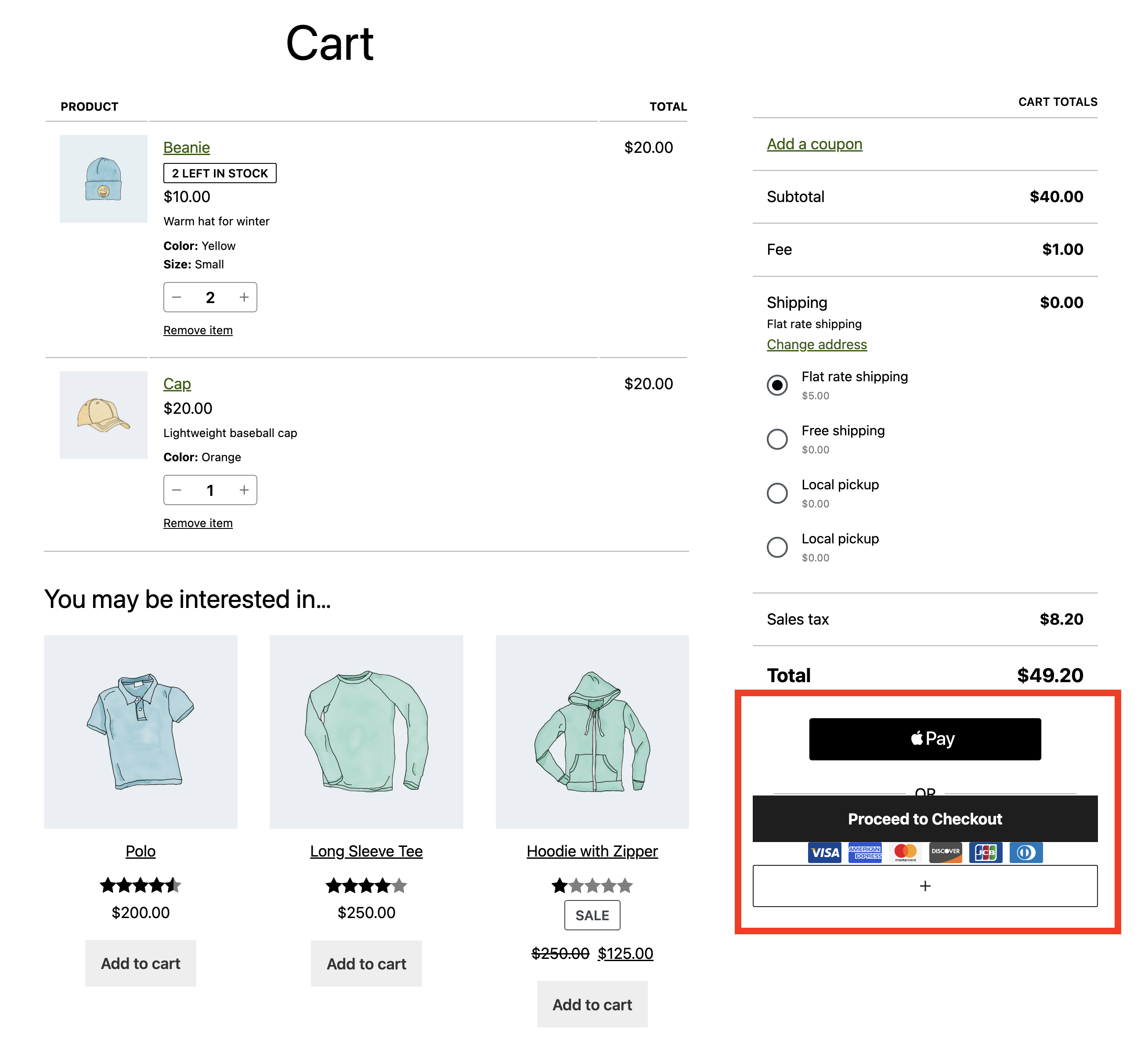 Proceed to Checkout button overlaps within Cart block in post editor ...