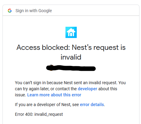 Can't link Google Account · Issue #174 · iMicknl/ha-nest-protect · GitHub