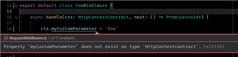 typescript - i get Typescript error while passing arguments to controller from middleware ...