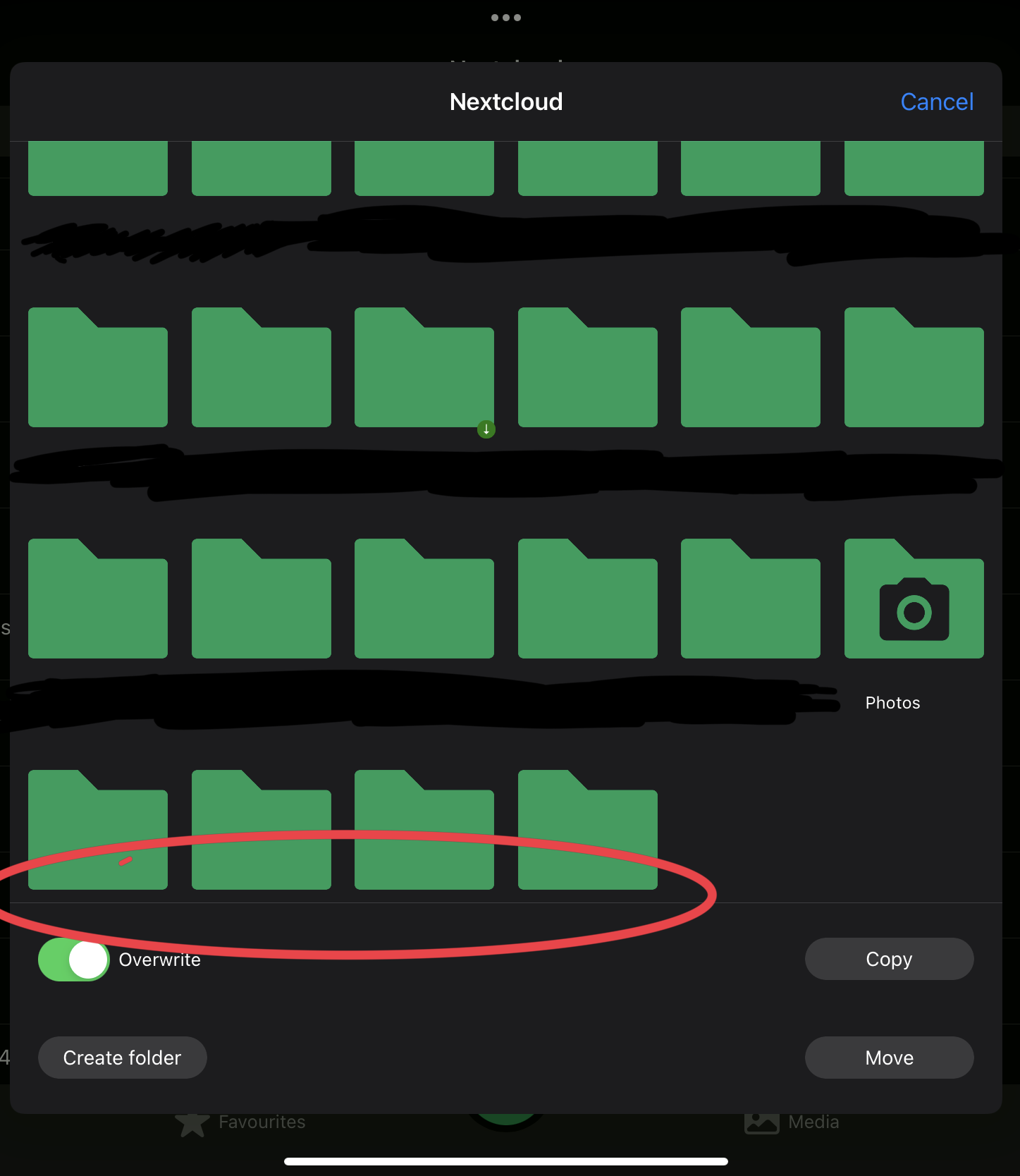 Move/copy dialog: bottom item hidden · Issue #2016 · nextcloud/ios · GitHub