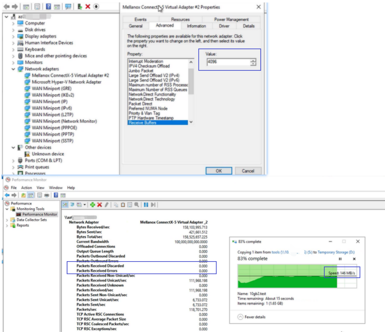 Receive Buffer value should be tuned by application · Issue 100077